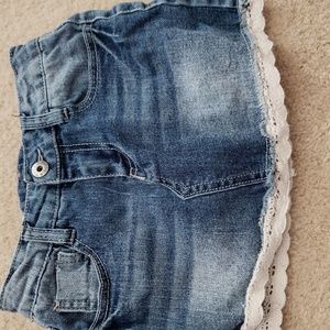 Girls mudd jean skort